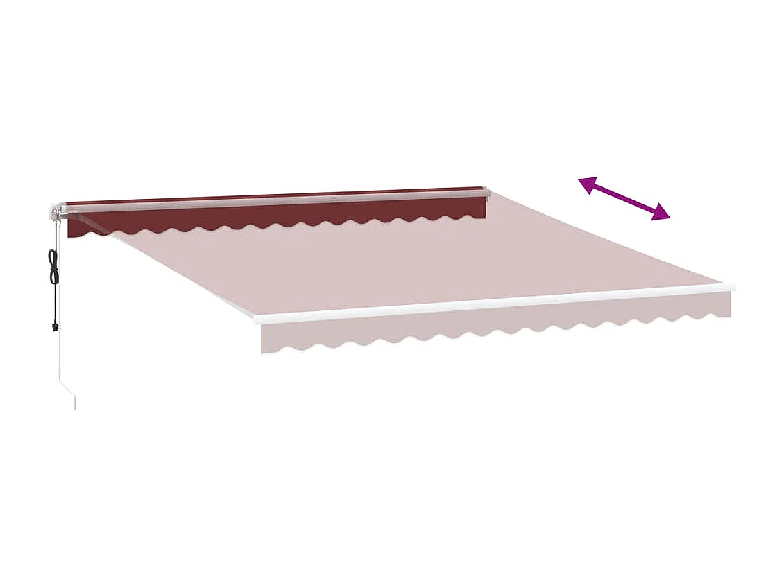 Toldo retrátil automático 400x300 cm bordô