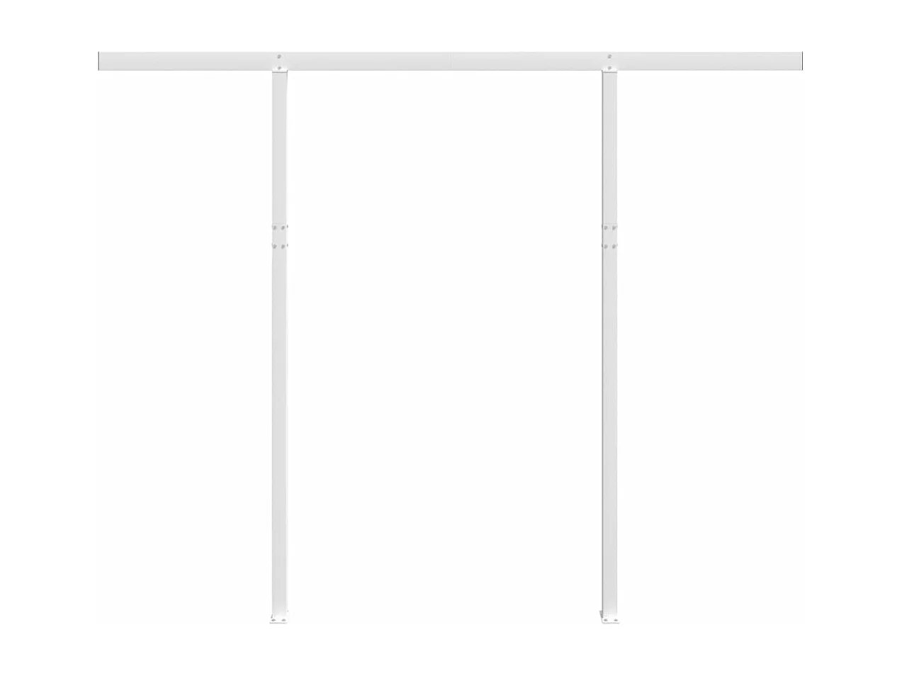 Stützen für Markisen Weiß 300x245 cm Eisen