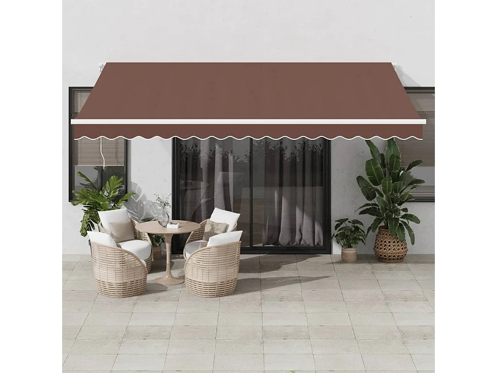 Tenda da Sole Retrattile Automatica Marrone 450x350 cm
