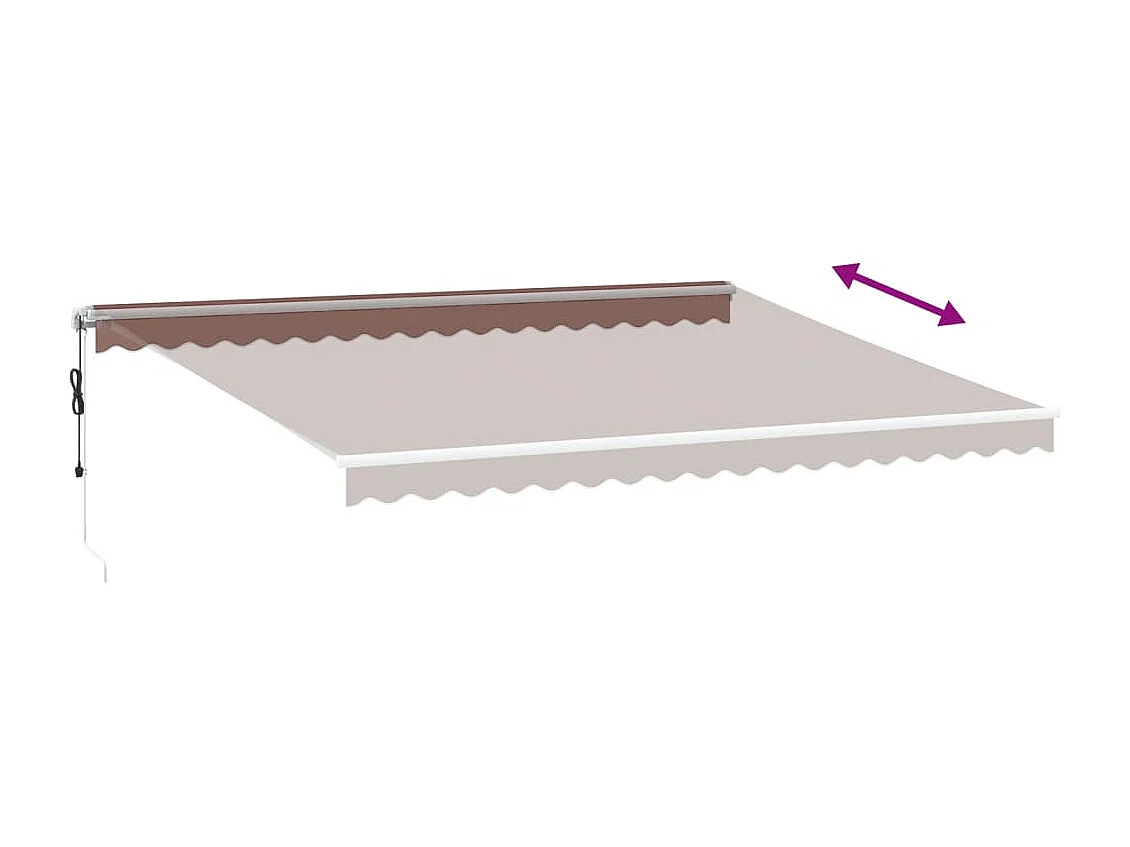 Tenda da Sole Retrattile Automatica Marrone 450x350 cm