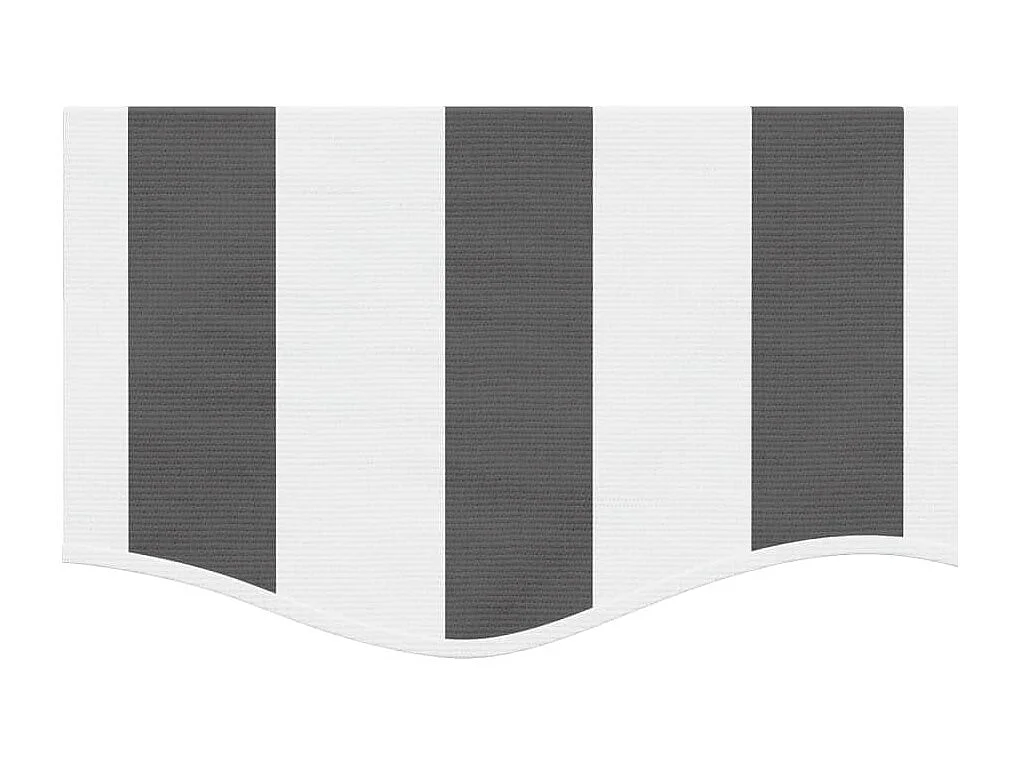 Vervangingsdoek voor luifelrok gestreept 3,5 m antraciet en wit