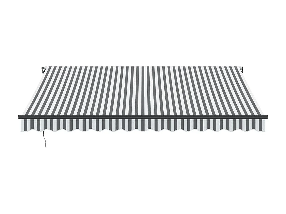 Auvent manuel rétractable avec LED anthracite blanc 400x350 cm