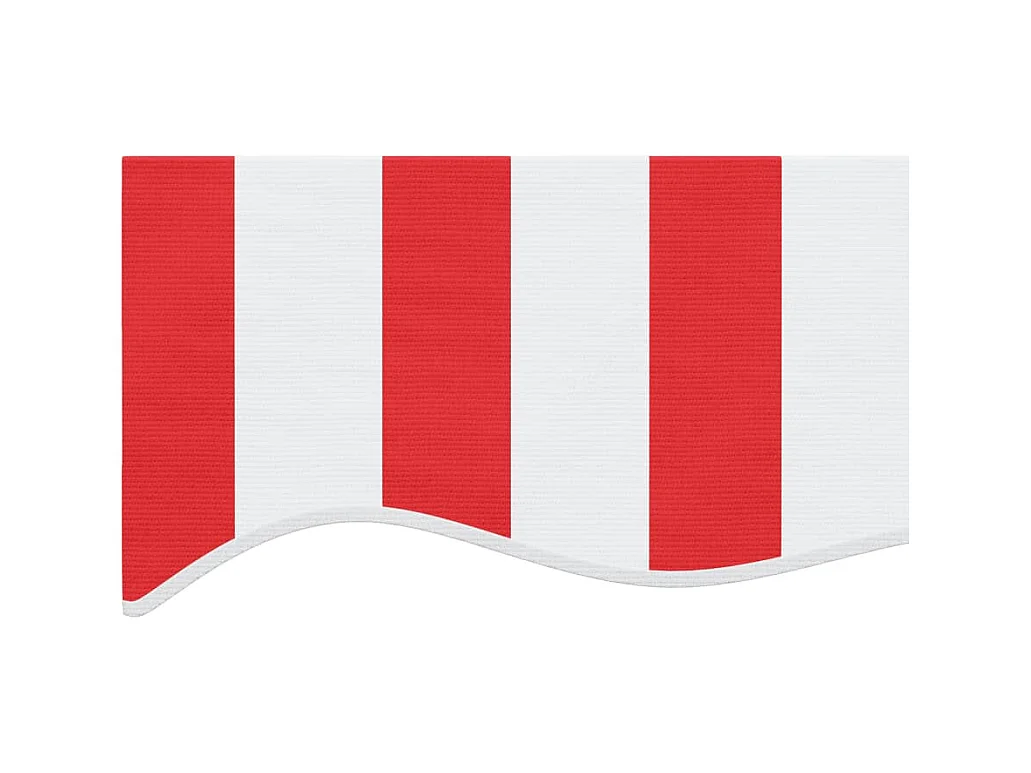 Tissu de remplacement pour auvent rayures rouges et blanches