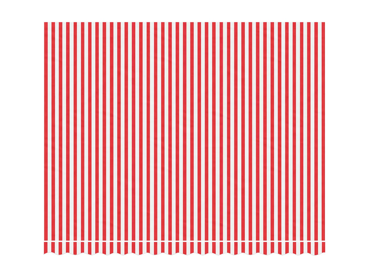Tissu de remplacement pour auvent rayures rouges et blanches