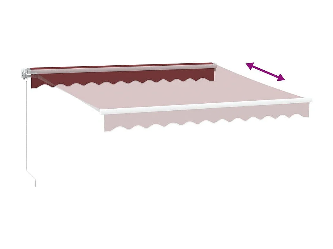 Luifel handmatig uittrekbaar 300x250 cm bordeauxrood