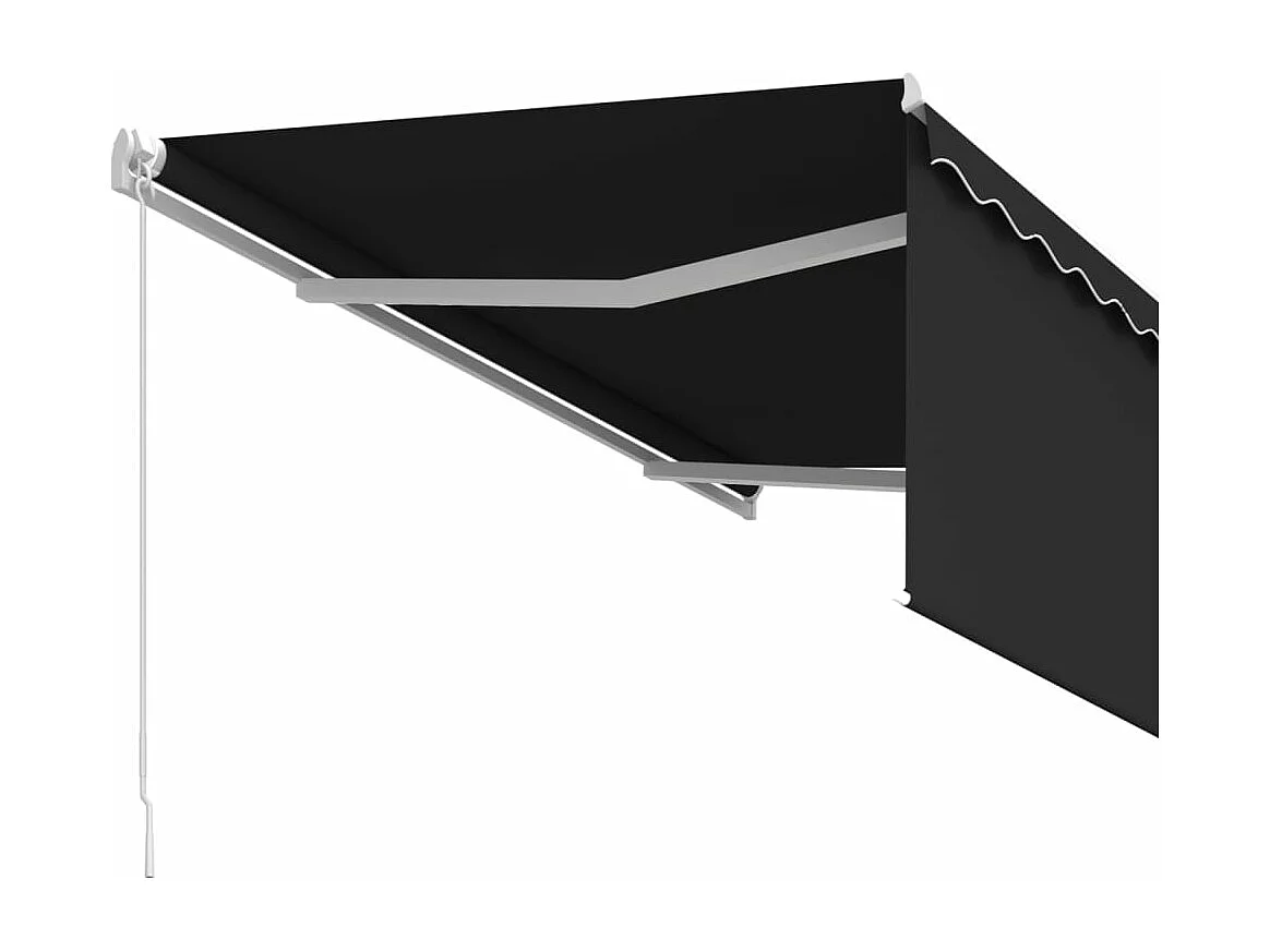 Tenda Sole Retrattile Manuale con Parasole 3,5x2,5 m Antracite