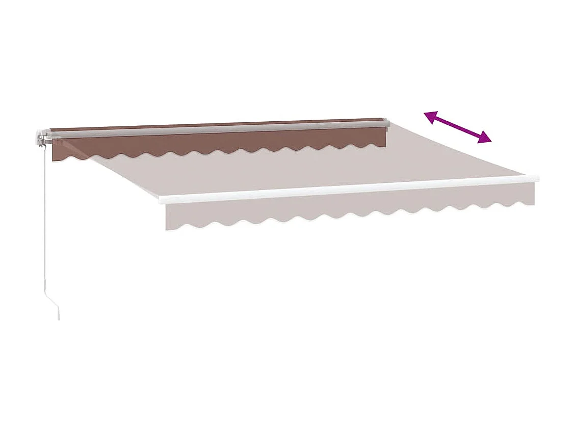 Tenda Sole Retrattile Manuale 350x250 cm Marrone