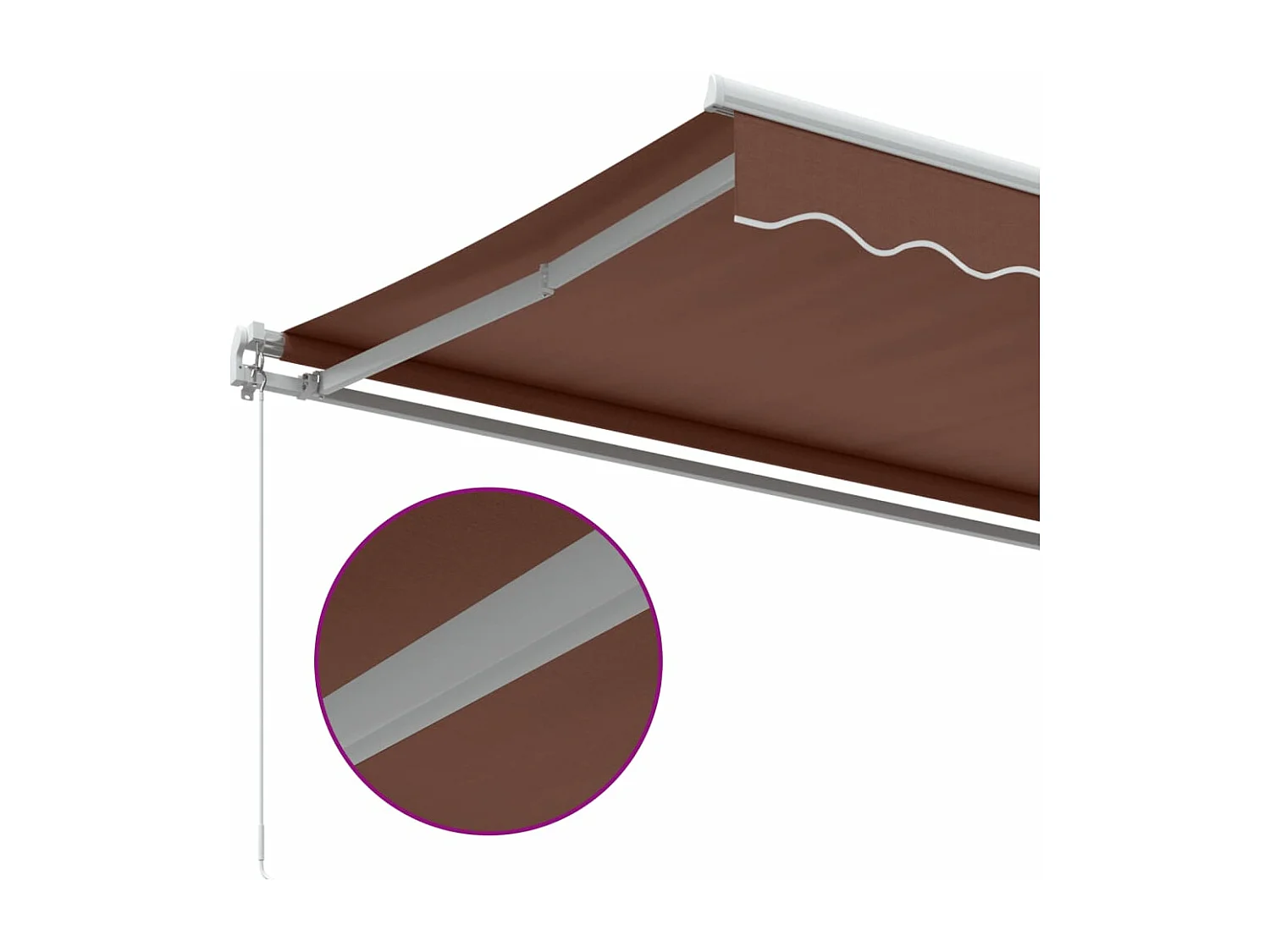 Tenda Sole Retrattile Manuale 350x250 cm Marrone