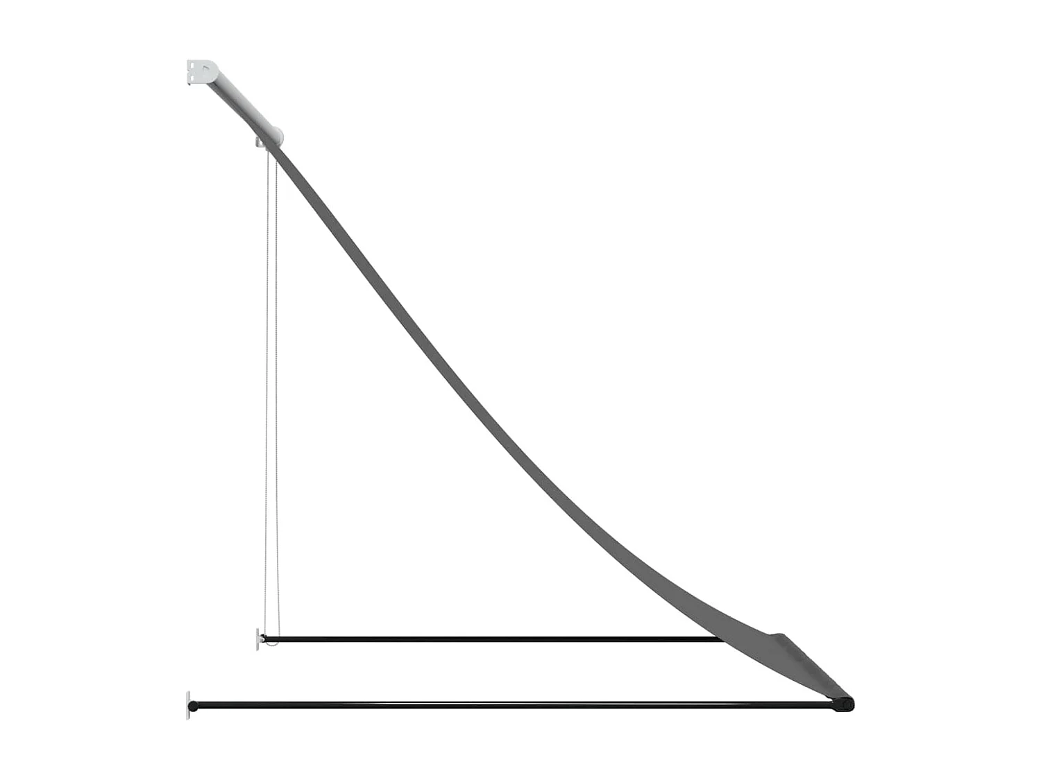 Toldo retrátil 150x150 cm tecido e aço antracite