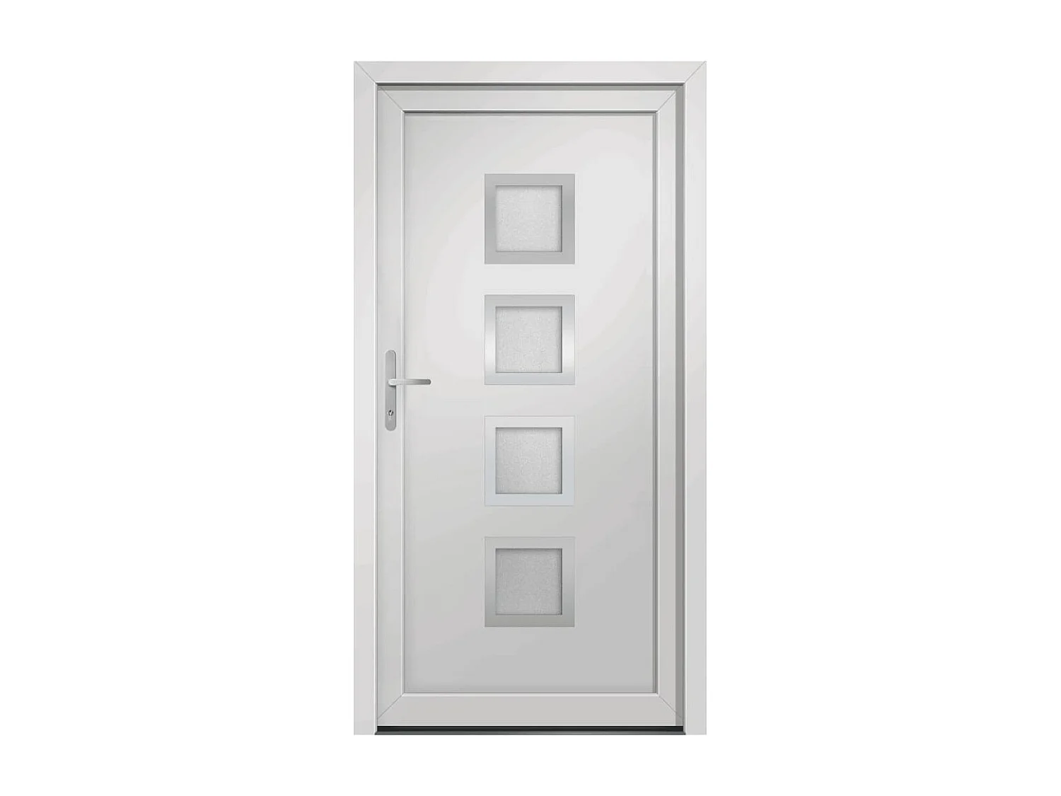 Porte d'entrée Blanc 108x200 cm PVC