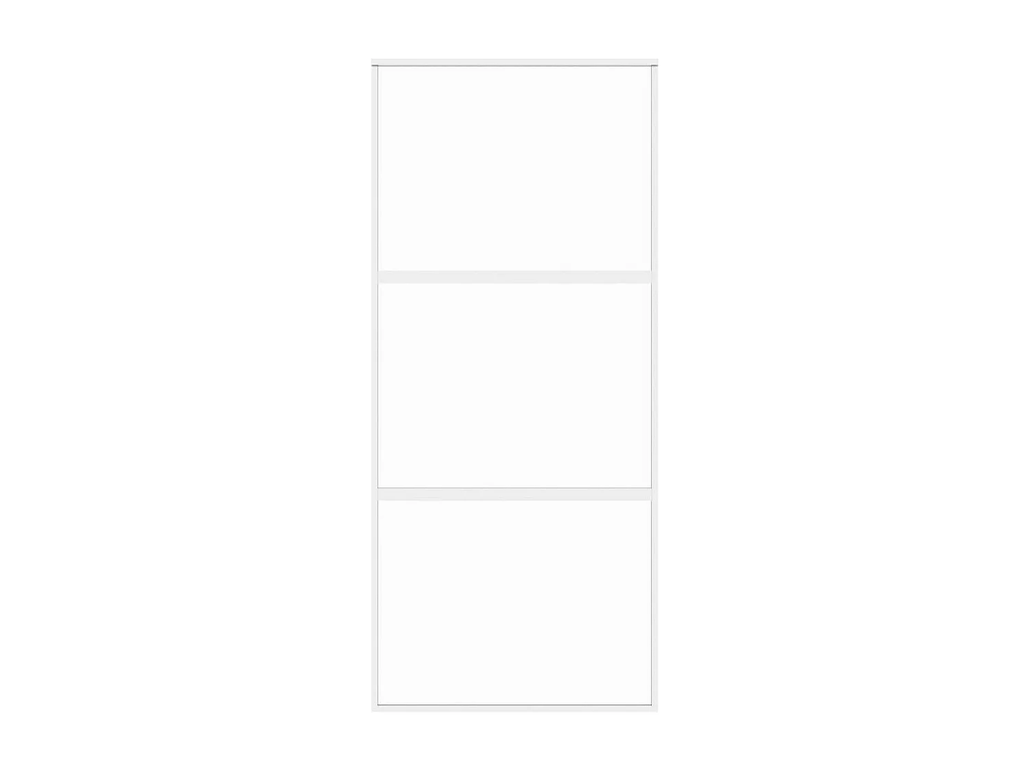 Porta scorrevole bianca 90x205 cm vetro temperato alluminio