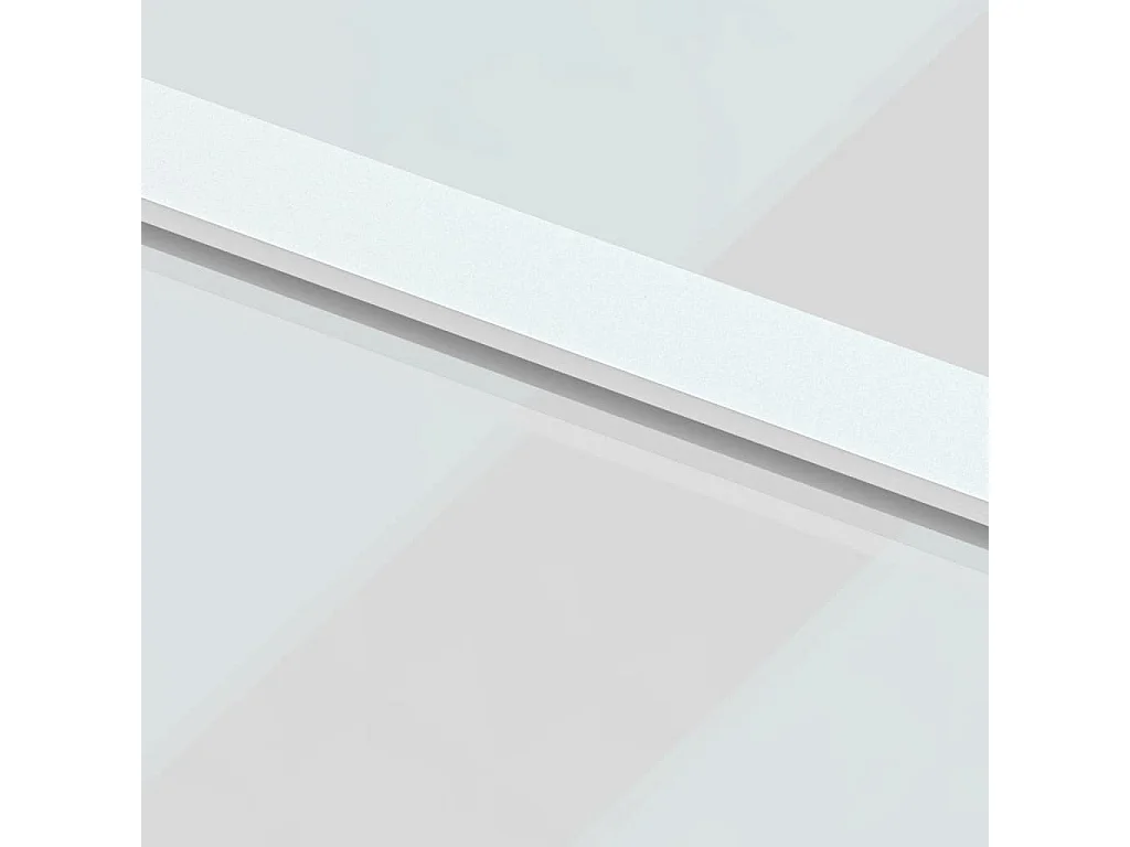 Porte coulissante blanc 90x205 cm verre trempé aluminium