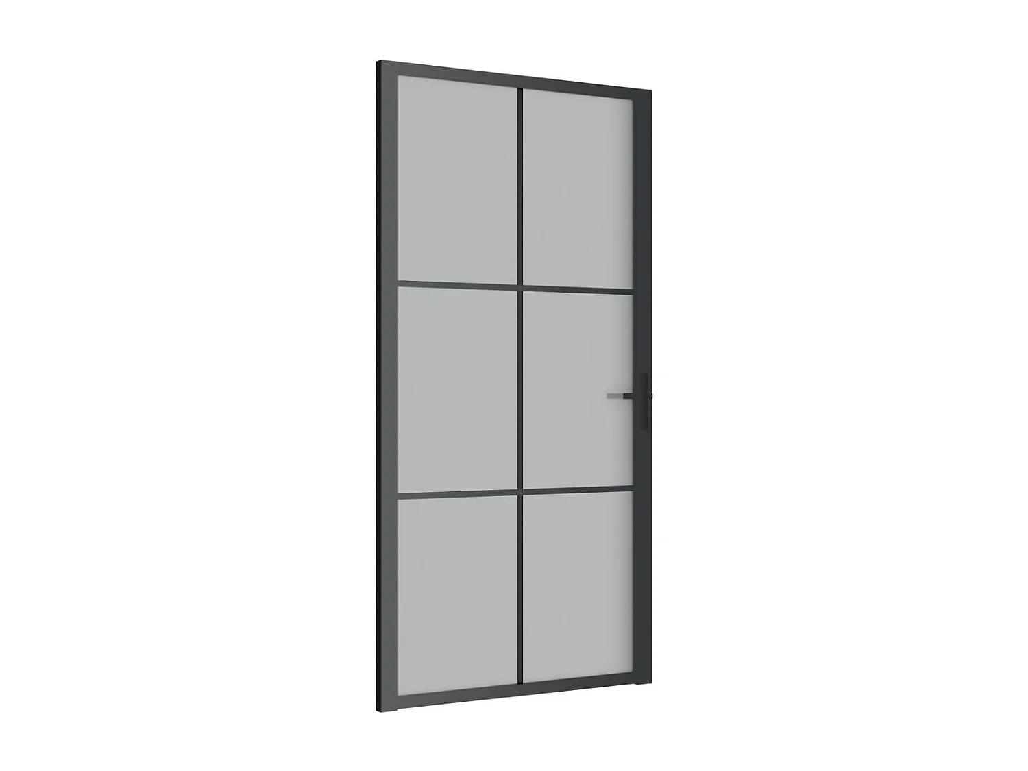 Puerta interior 102,5x201,5 cm Negro Vidrio mate y aluminio