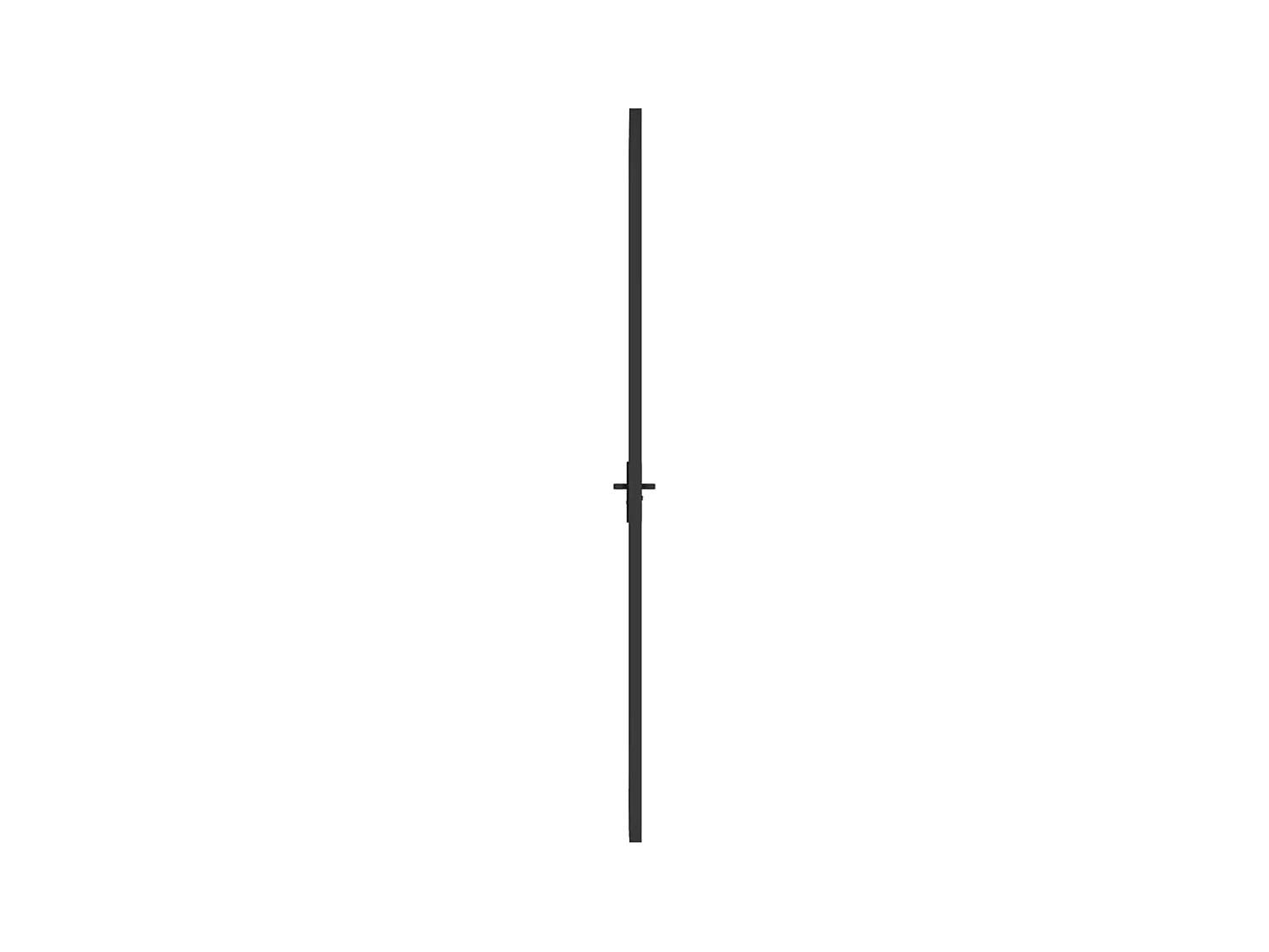 Innentür 102,5x201,5 cm Schwarz Mattglas und Aluminium