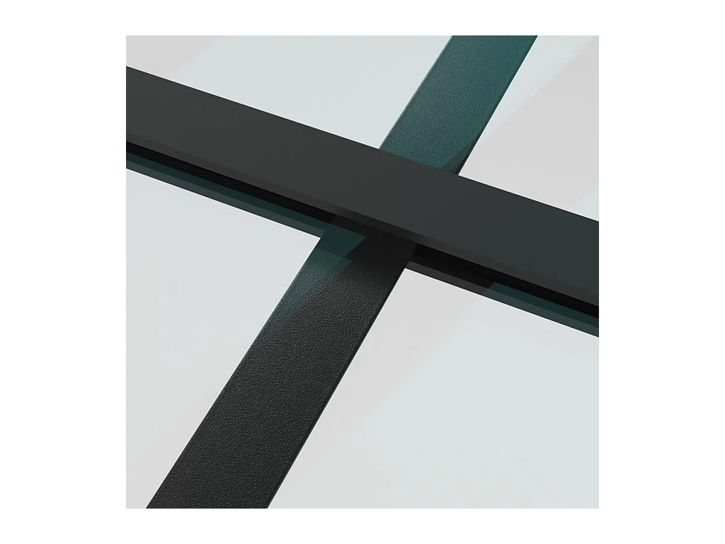 Innentür 102,5x201,5 cm Schwarz Mattglas und Aluminium