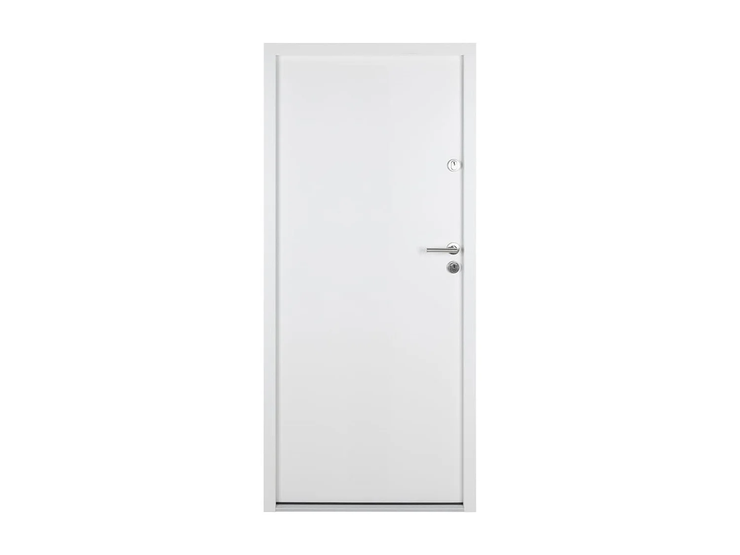 Puerta de entrada blanca aluminio 100x200 cm.