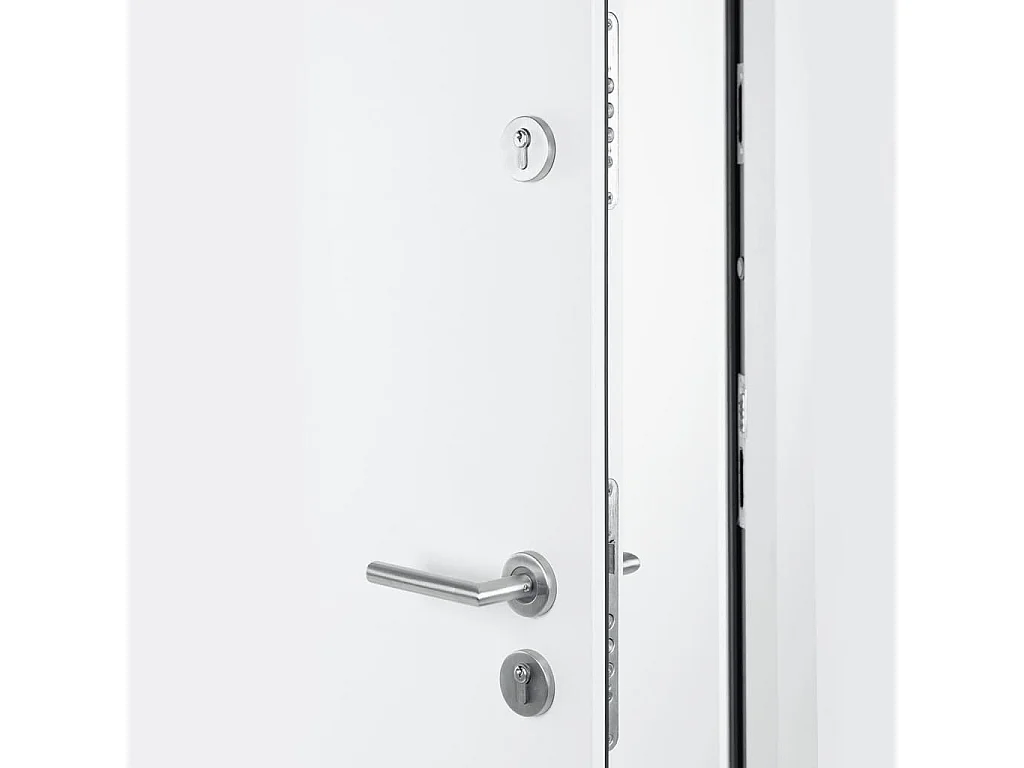 Puerta de entrada blanca aluminio 100x200 cm.