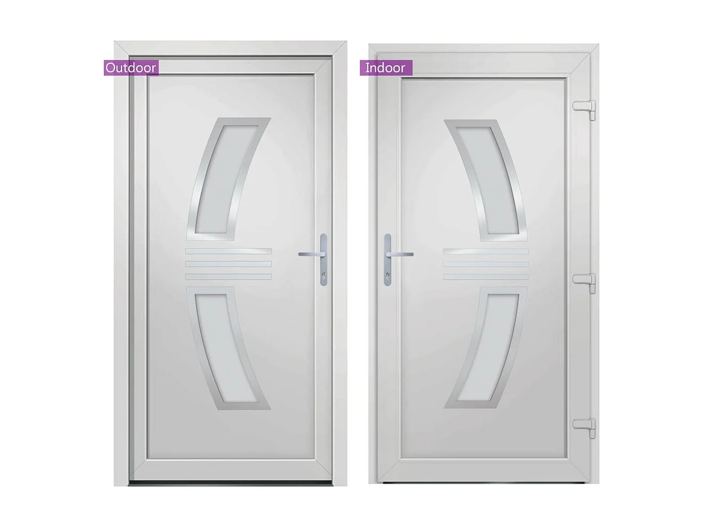 Porta d'ingresso in PVC Bianco 88x200 cm