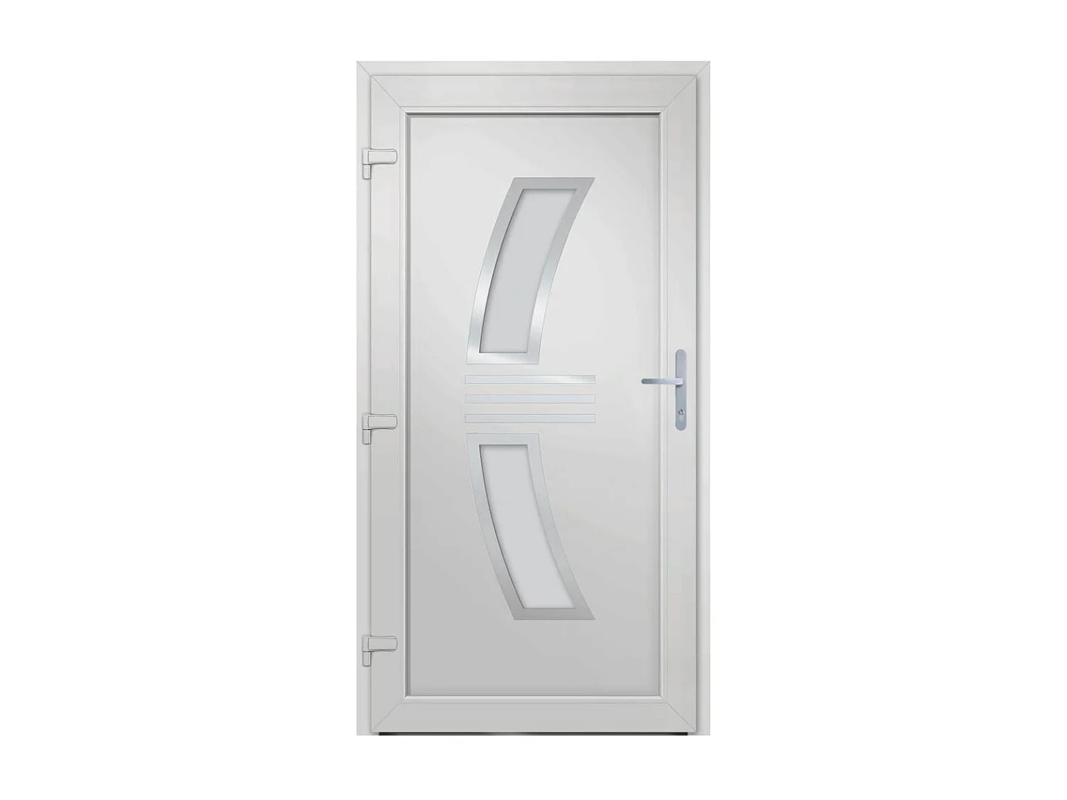 Porta d'ingresso antracite 108x208 cm PVC