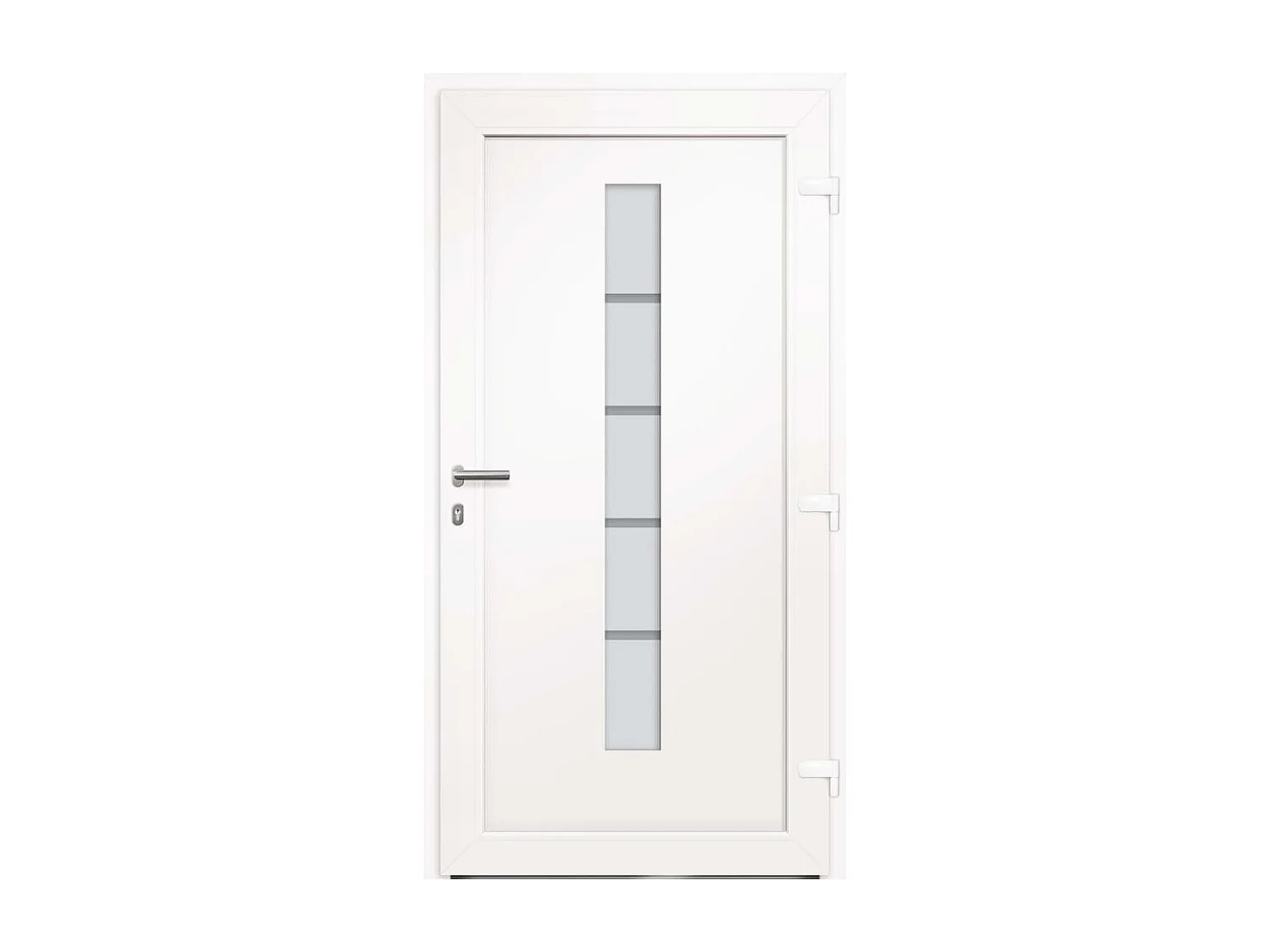 Porta d'ingresso Alluminio e PVC Bianca 110x210 cm