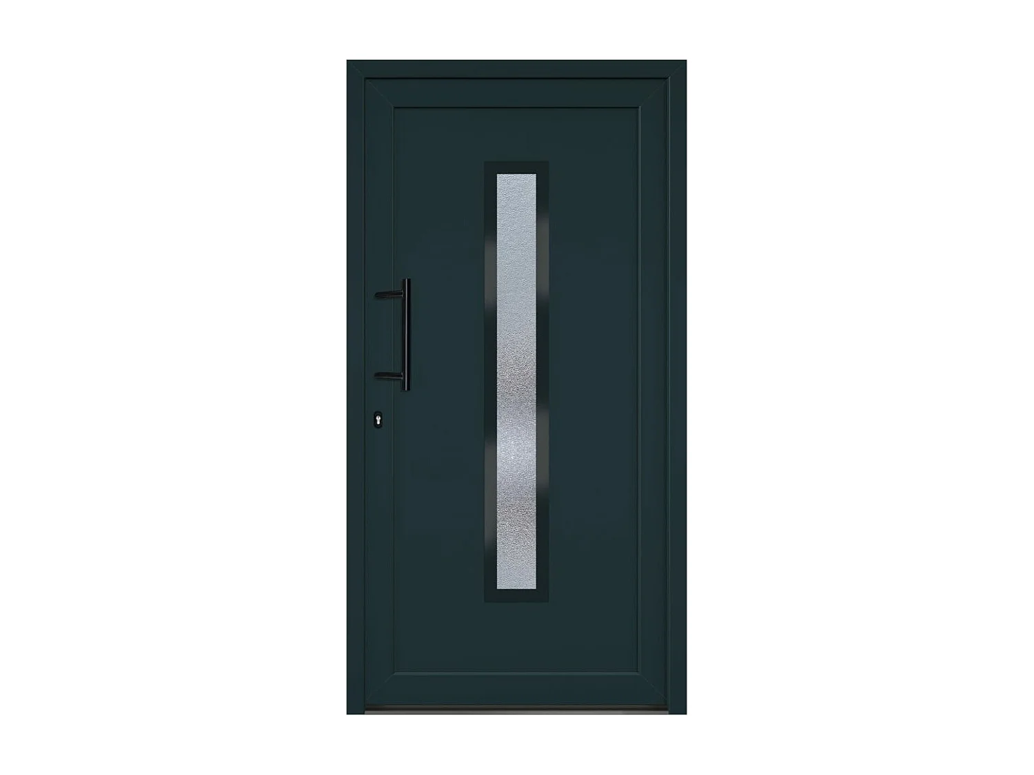 Porte d'entrée anthracite 108x208 cm PVC