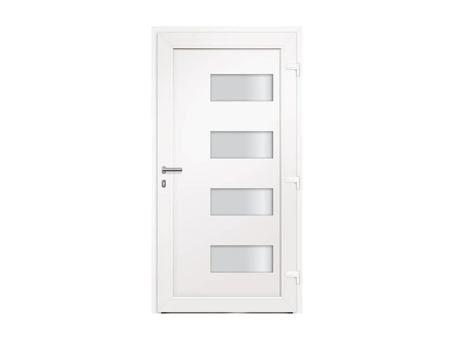 Porta d'ingresso Alluminio e PVC Bianca 100x210 cm