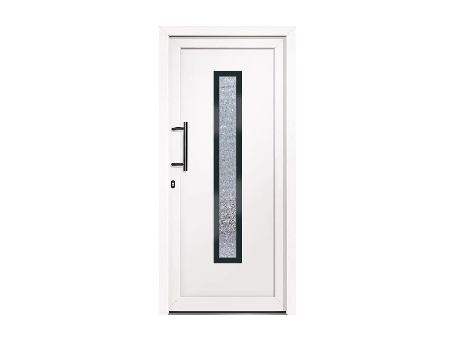 Porte d'entrée Blanc 98x208 cm PVC