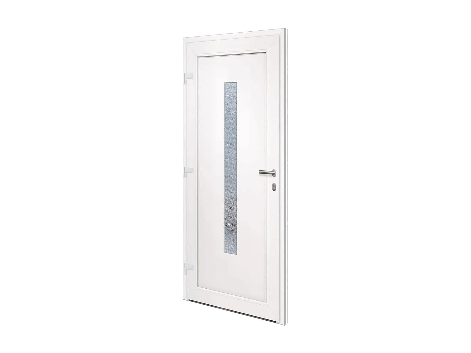 Porte d'entrée Blanc 98x208 cm PVC