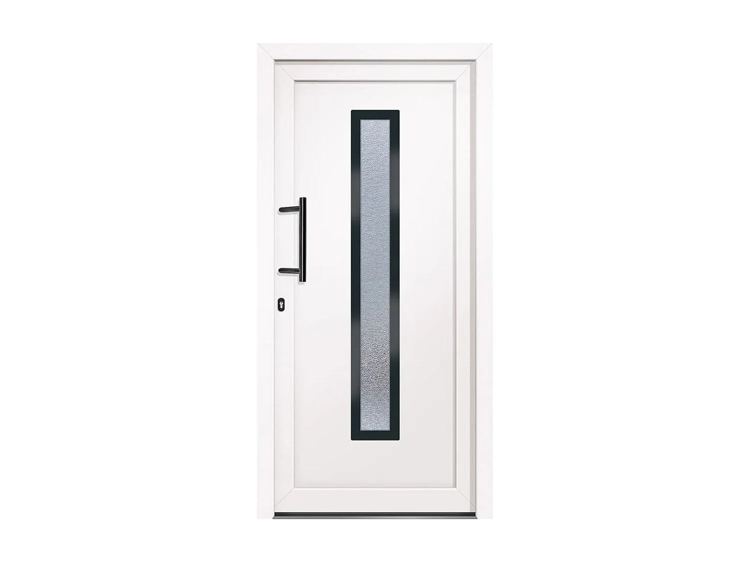 Porta de entrada branca 98x200 cm PVC