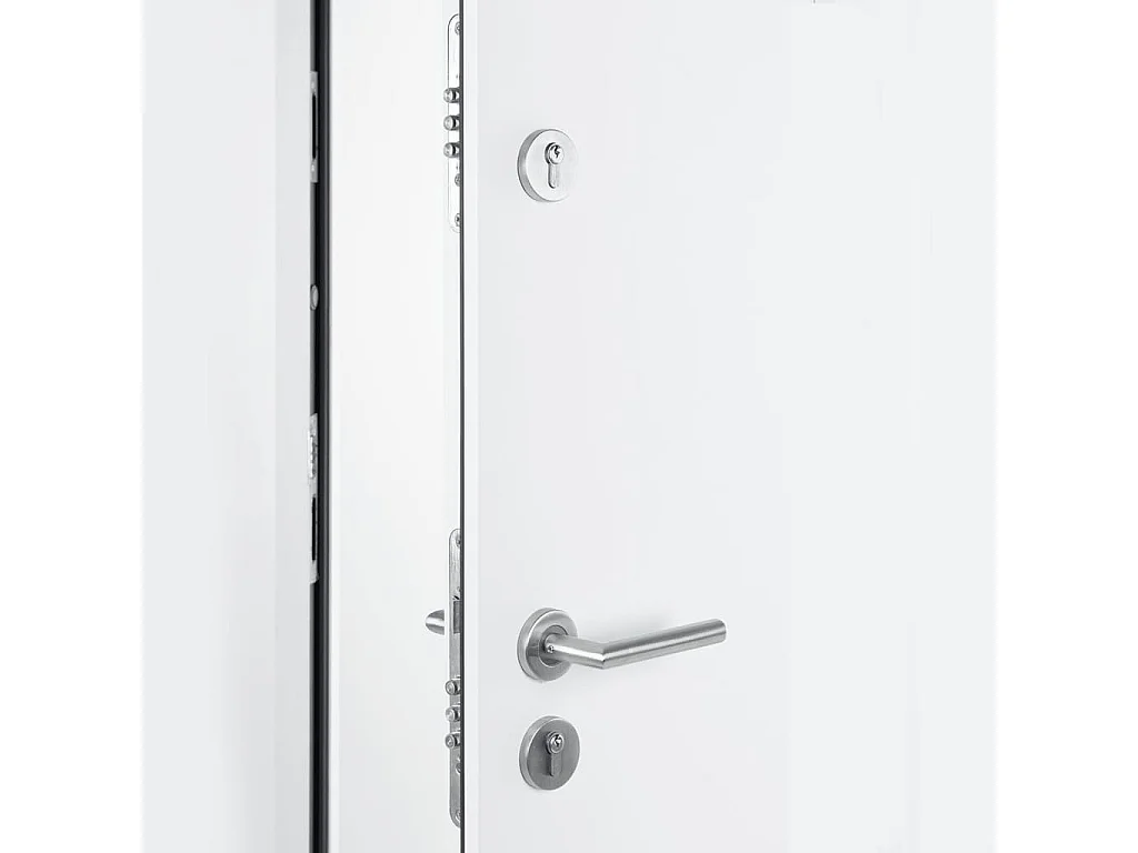 Puerta de entrada blanca 110x207,5 cm aluminio