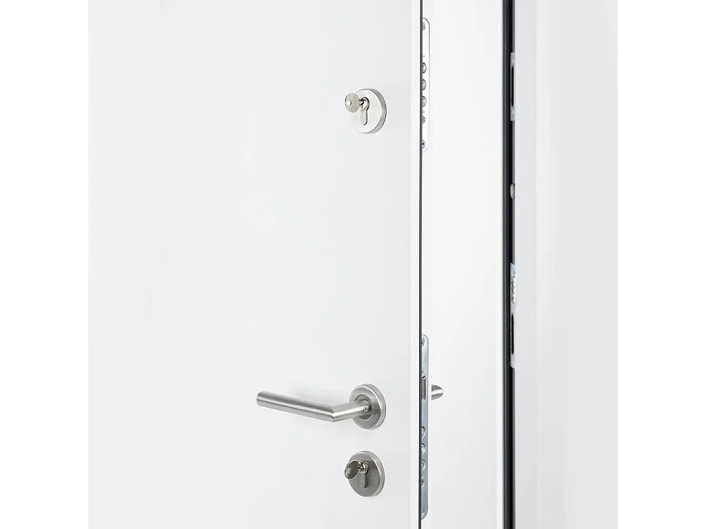 Puerta de entrada blanca 110x207,5 cm aluminio