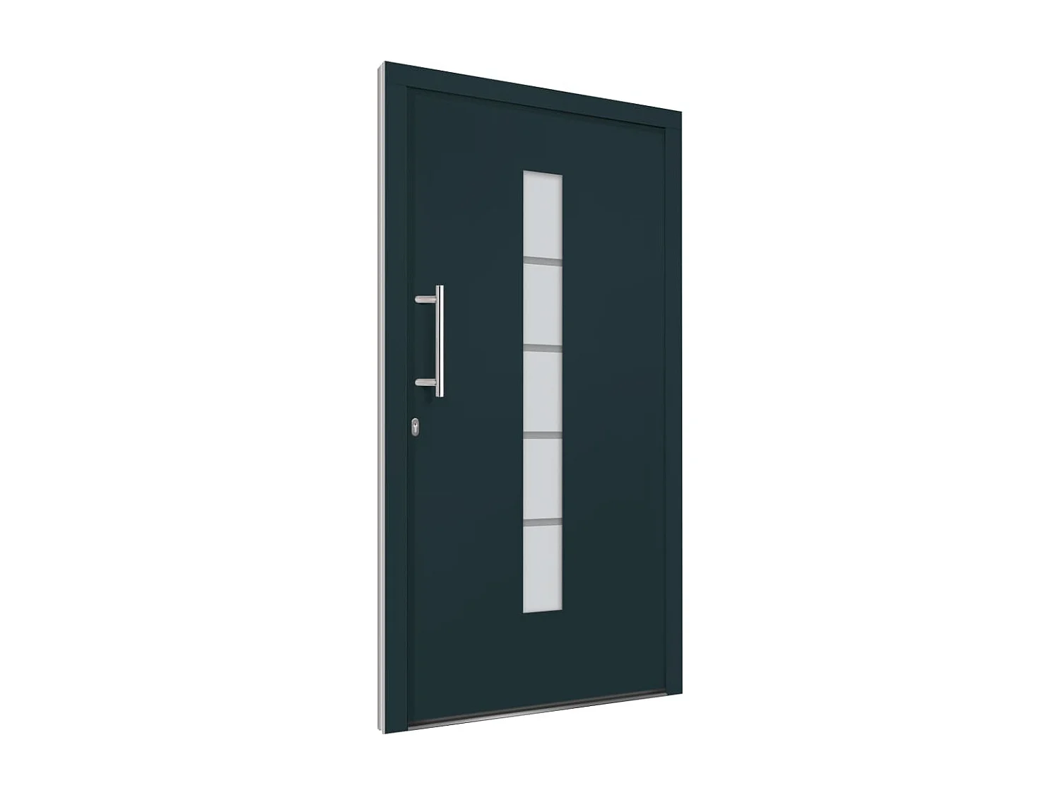 Porta d'ingresso Alluminio e PVC Antracite 100x210 cm