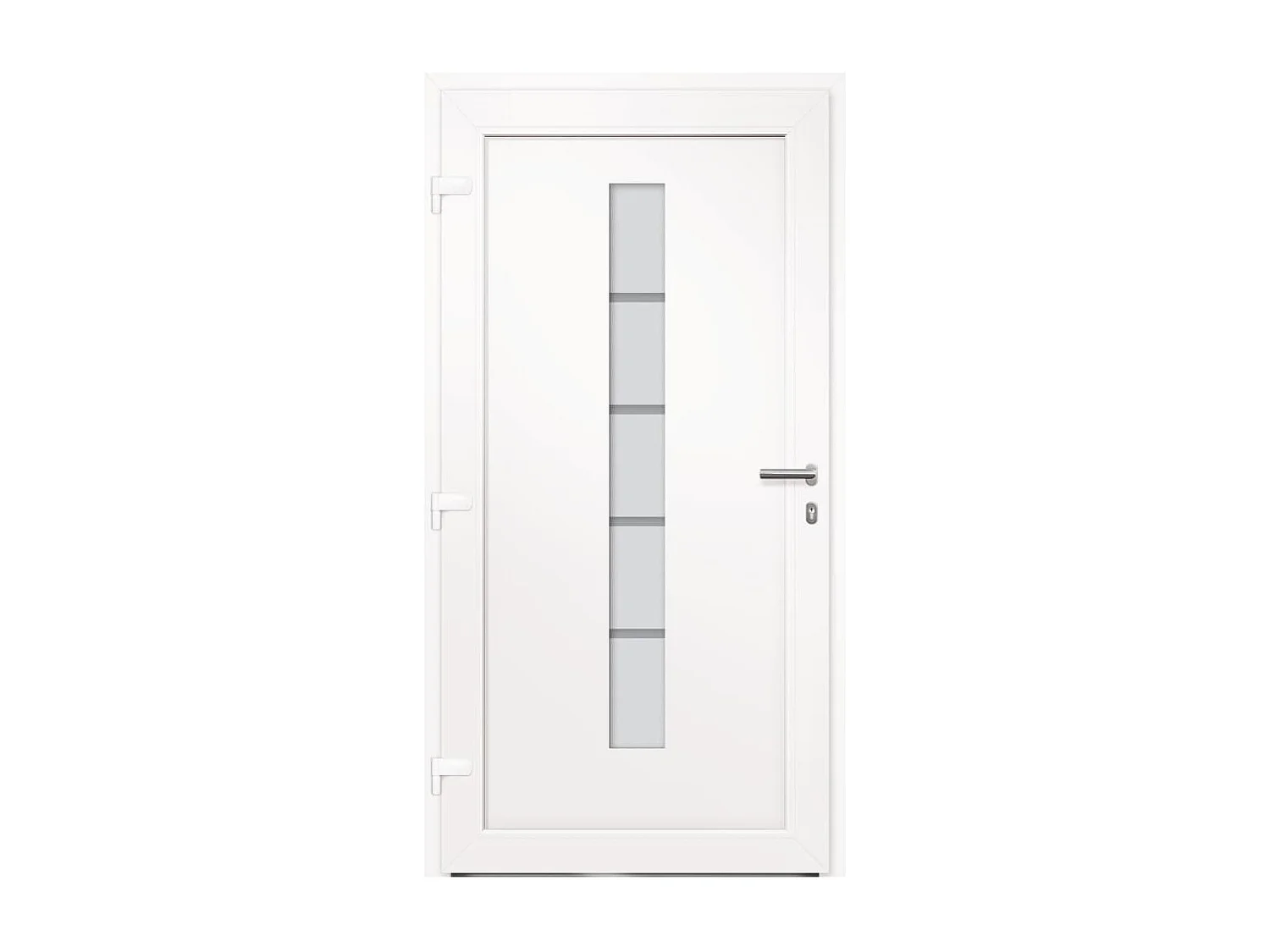 Porta d'ingresso Alluminio e PVC Antracite 100x210 cm