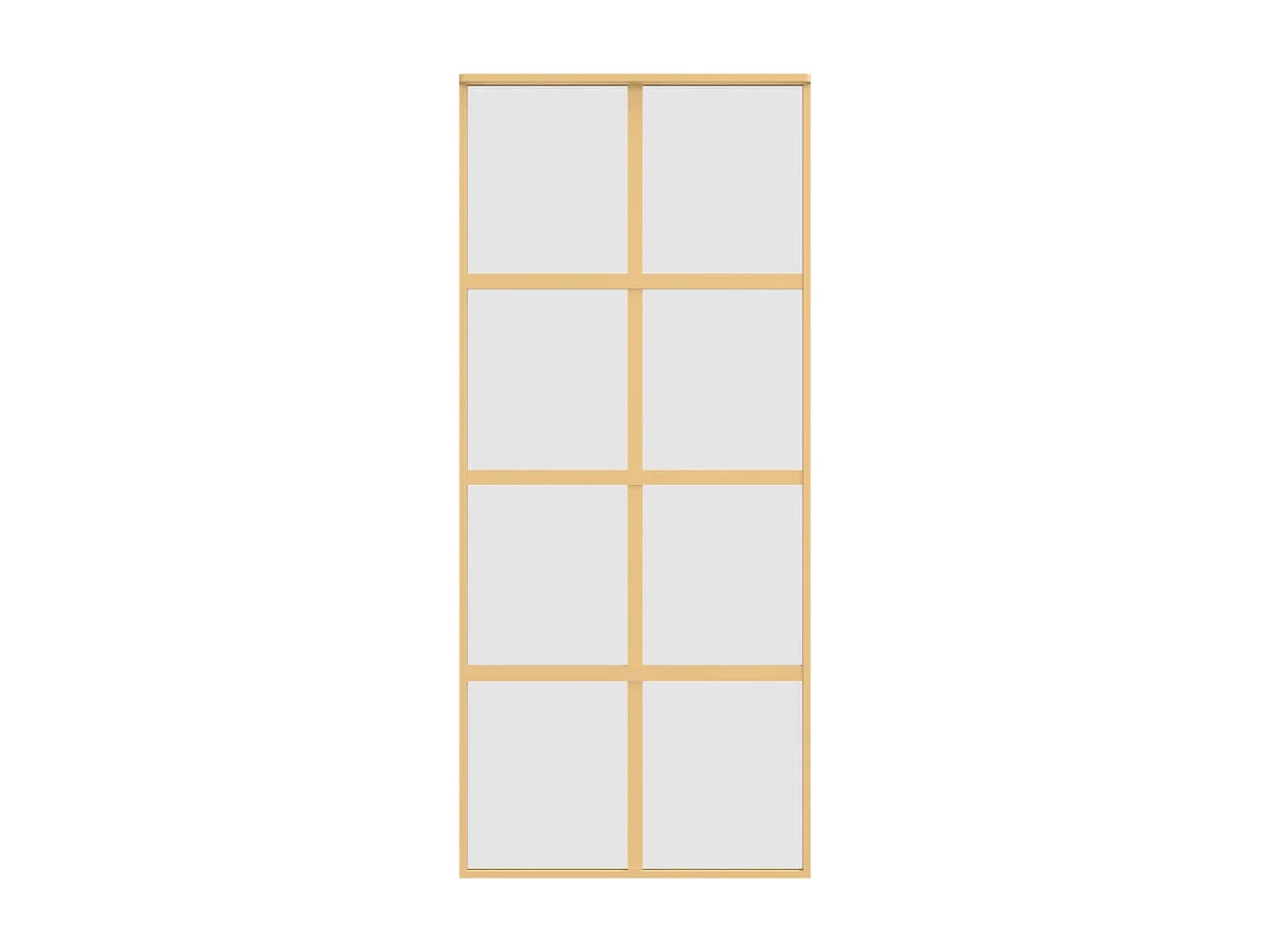 Porte coulissante doré 90x205 cm verre ESG dépoli et aluminium