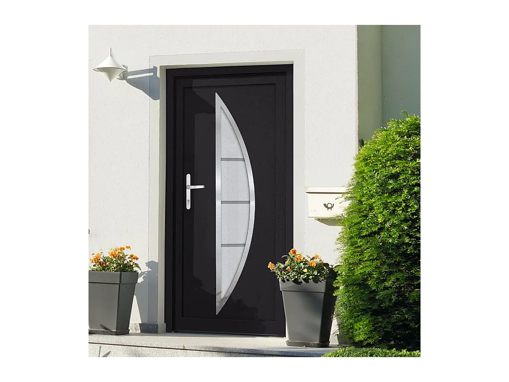 Antraciet toegangsdeur 98x208 cm PVC