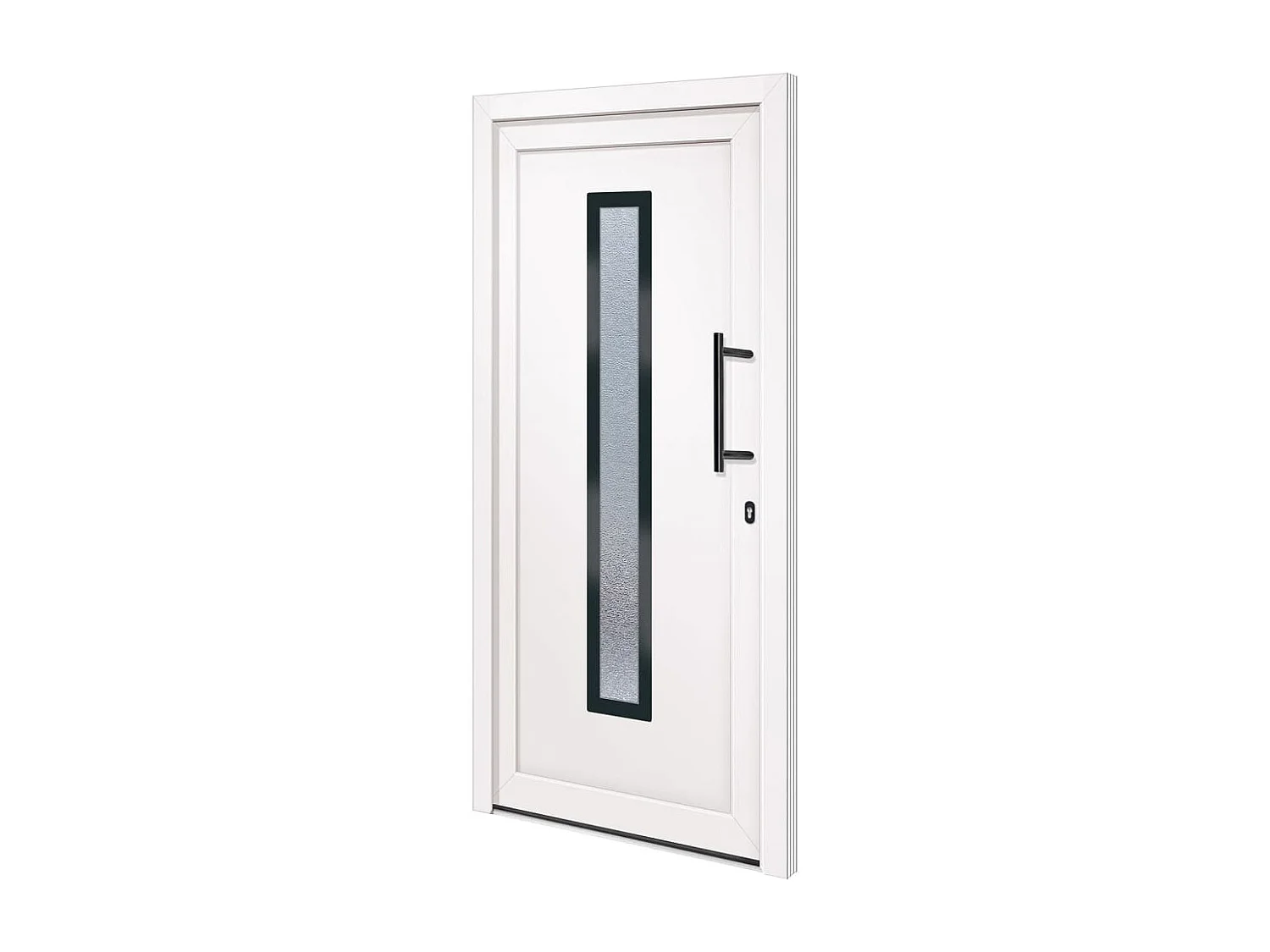 Porte d'entrée Blanc 98x208 cm PVC