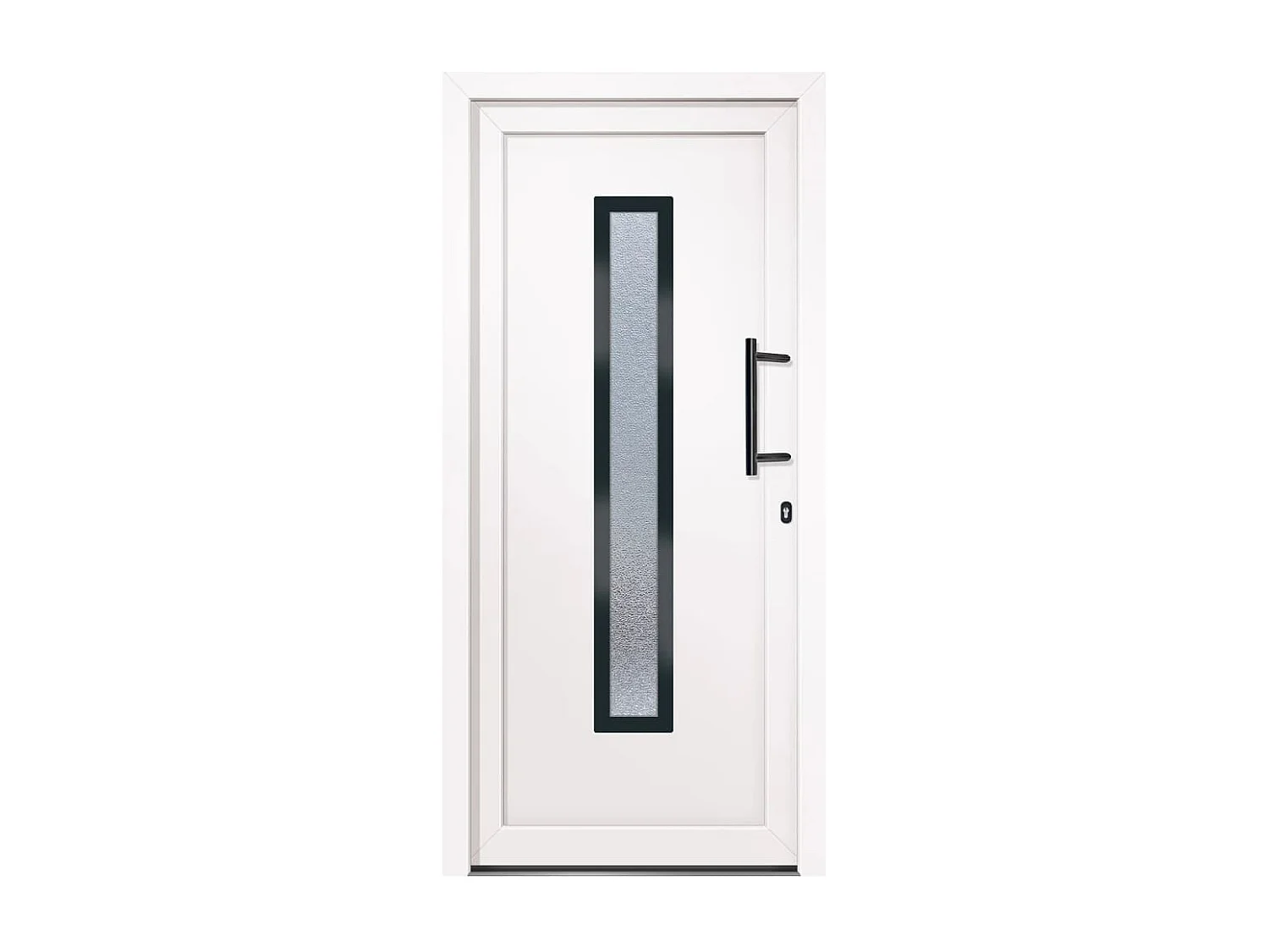 Porte d'entrée Blanc 98x208 cm PVC