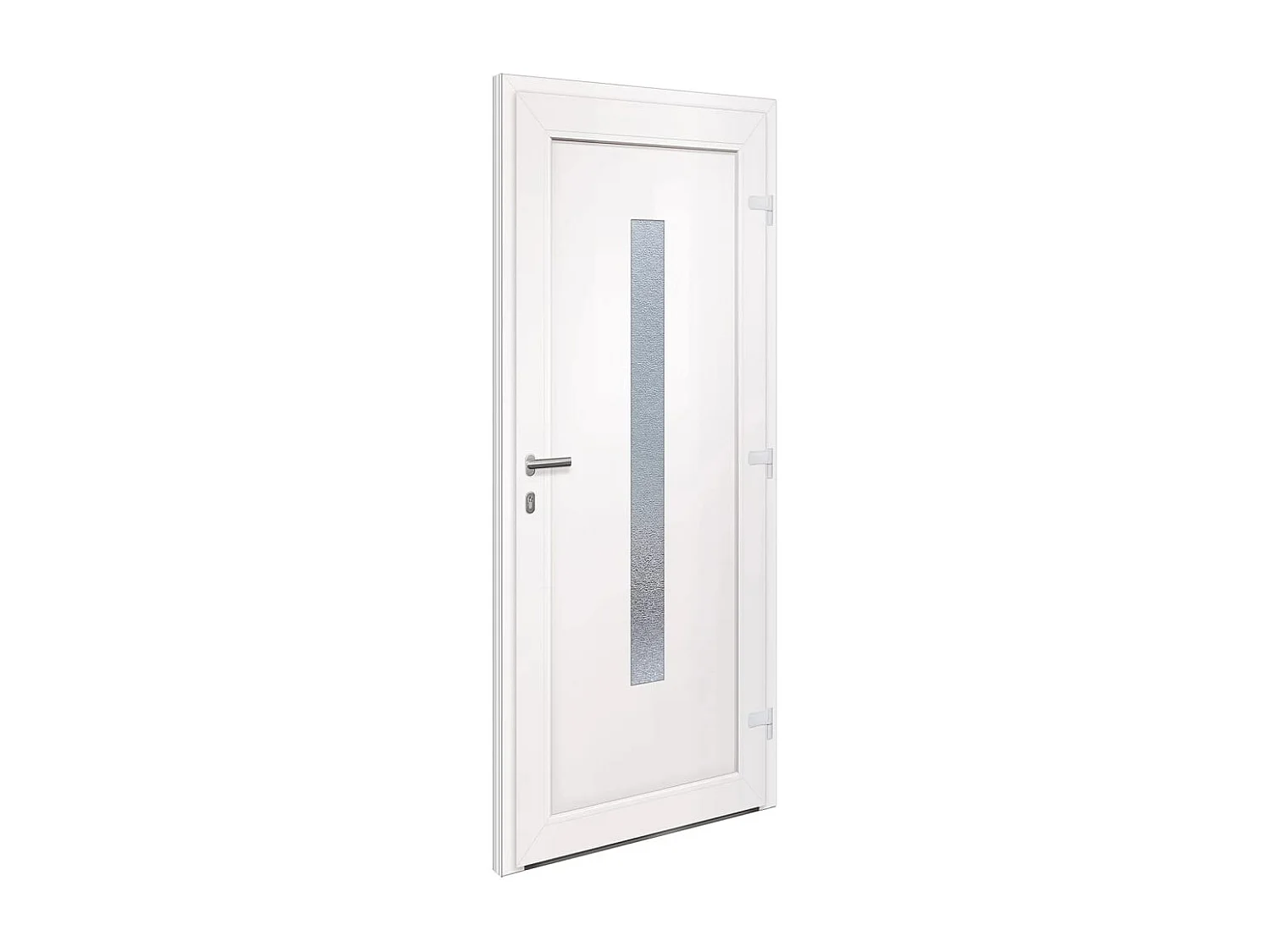 Porte d'entrée Blanc 98x208 cm PVC