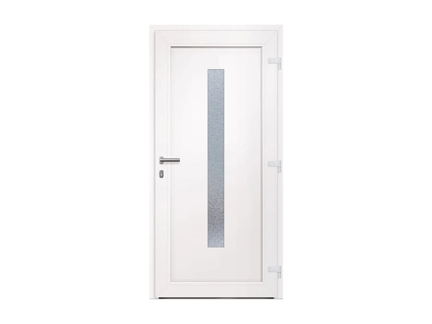 Porte d'entrée Blanc 98x208 cm PVC