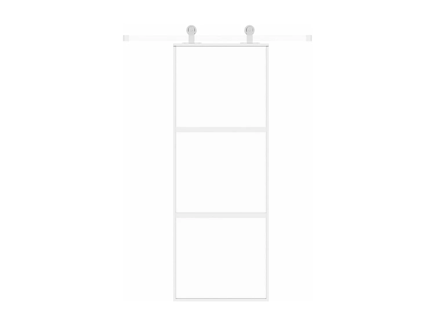 Puerta corredera blanca 76x205 cm cristal templado aluminio