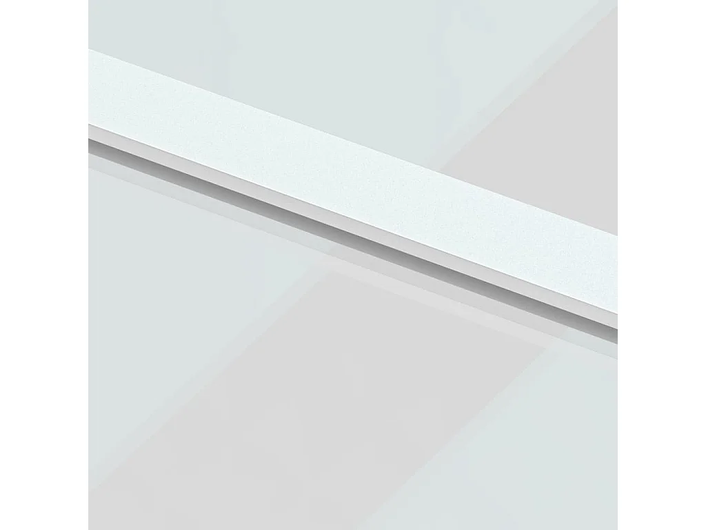 Porte coulissante blanc 76x205 cm verre trempé aluminium