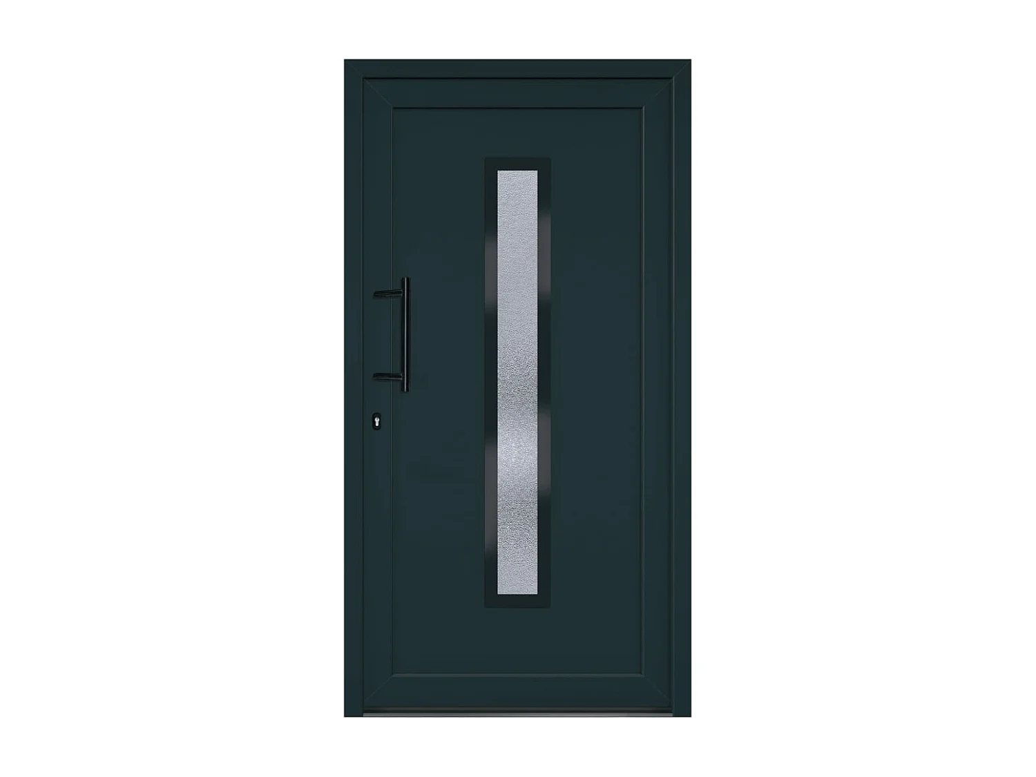 Porta d'ingresso antracite 108x200 cm PVC