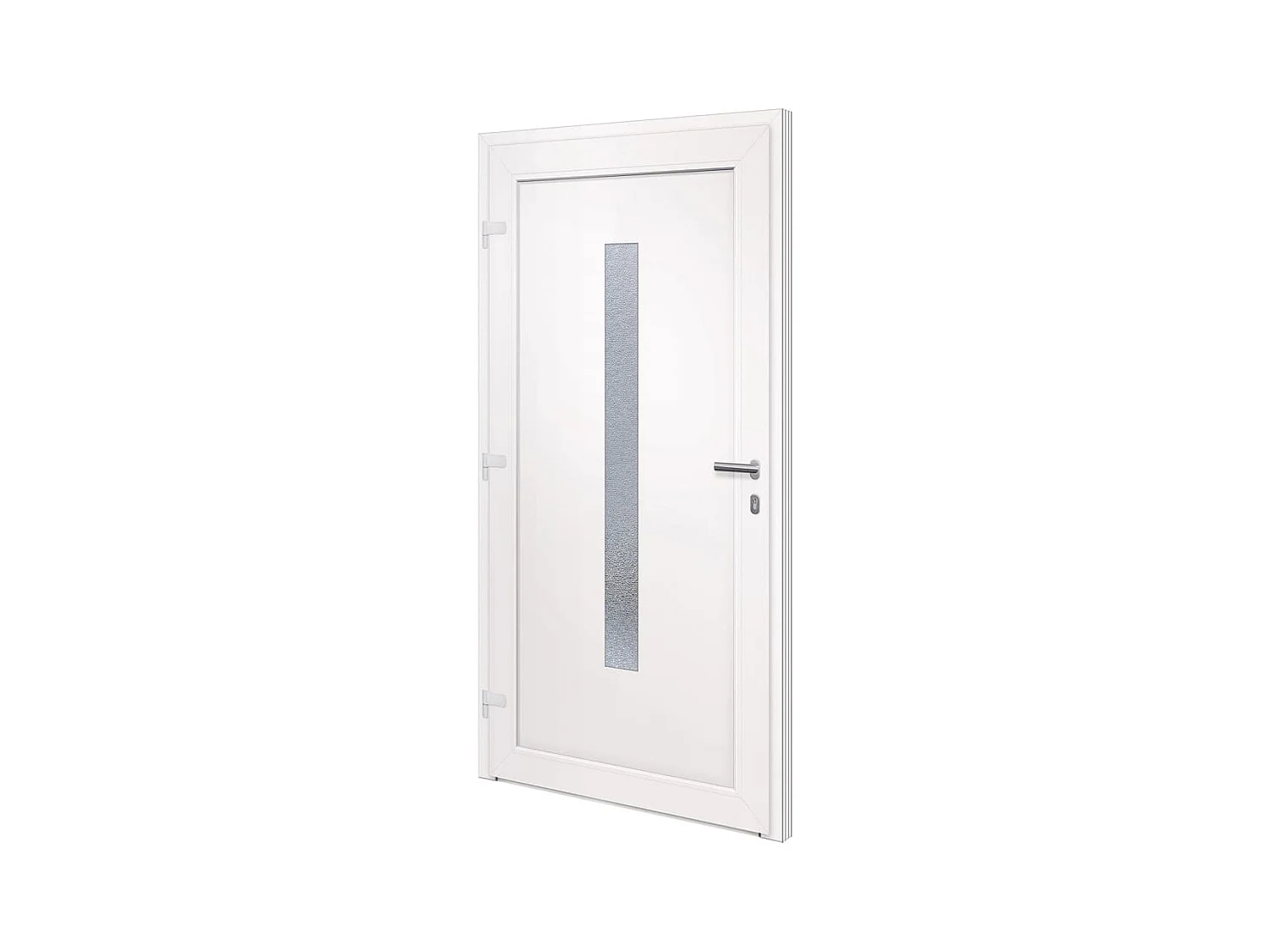 Porta d'ingresso antracite 108x200 cm PVC