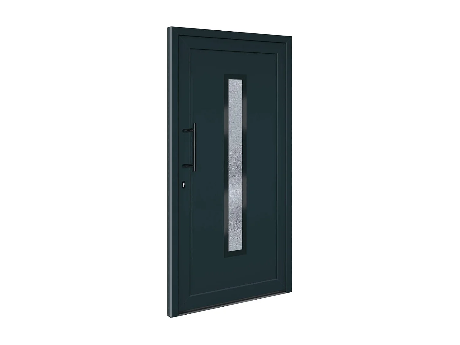 Porte d'entrée anthracite 108x200 cm PVC