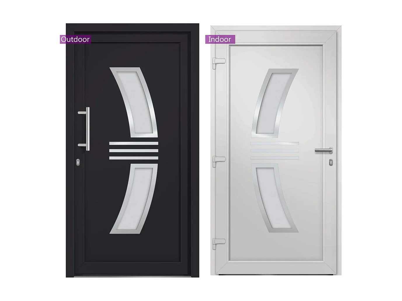 Porta d'ingresso antracite 108x200 cm