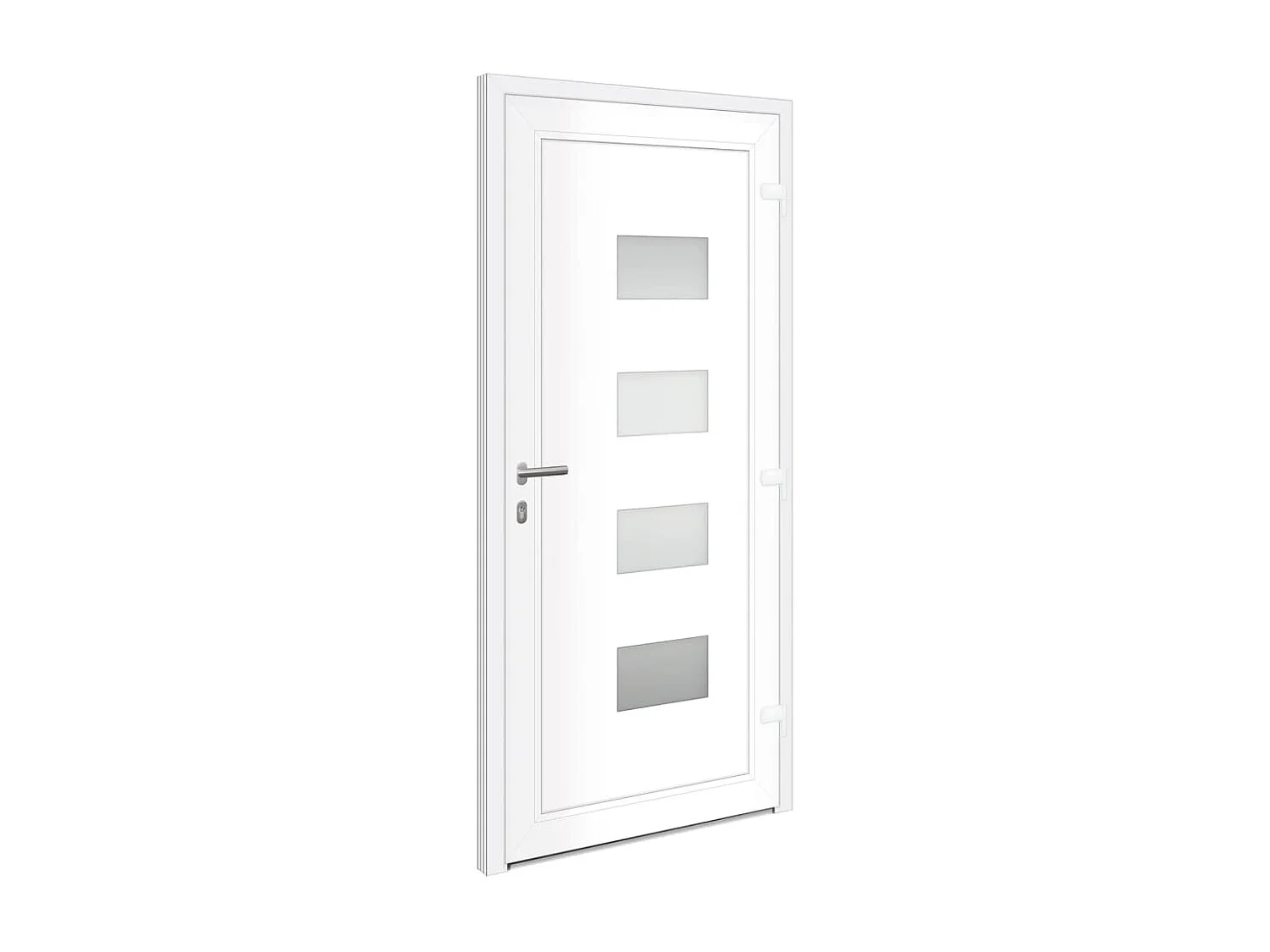 Porta d'ingresso Antracite 100x210 cm Alluminio e PVC