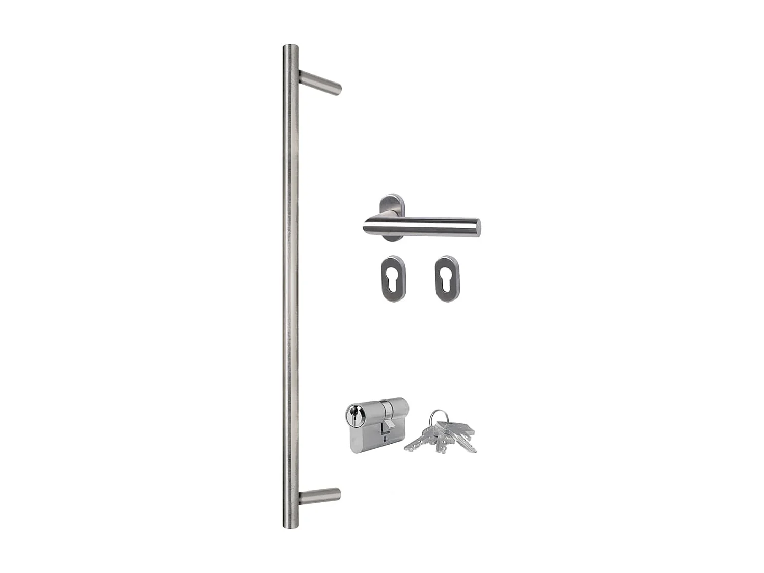 Porta d'ingresso Antracite 100x210 cm Alluminio e PVC