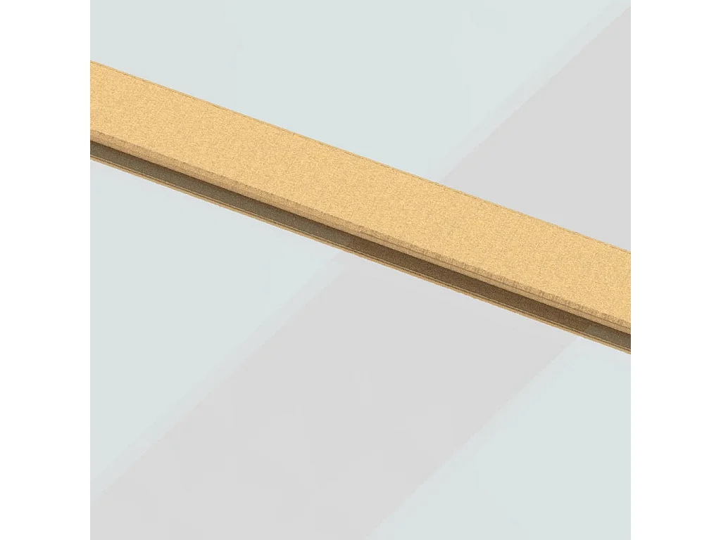 Porte coulissante doré 76x205 cm verre ESG clair et aluminium