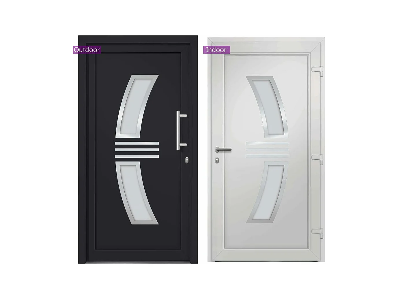 Porta d'ingresso antracite 108x200 cm