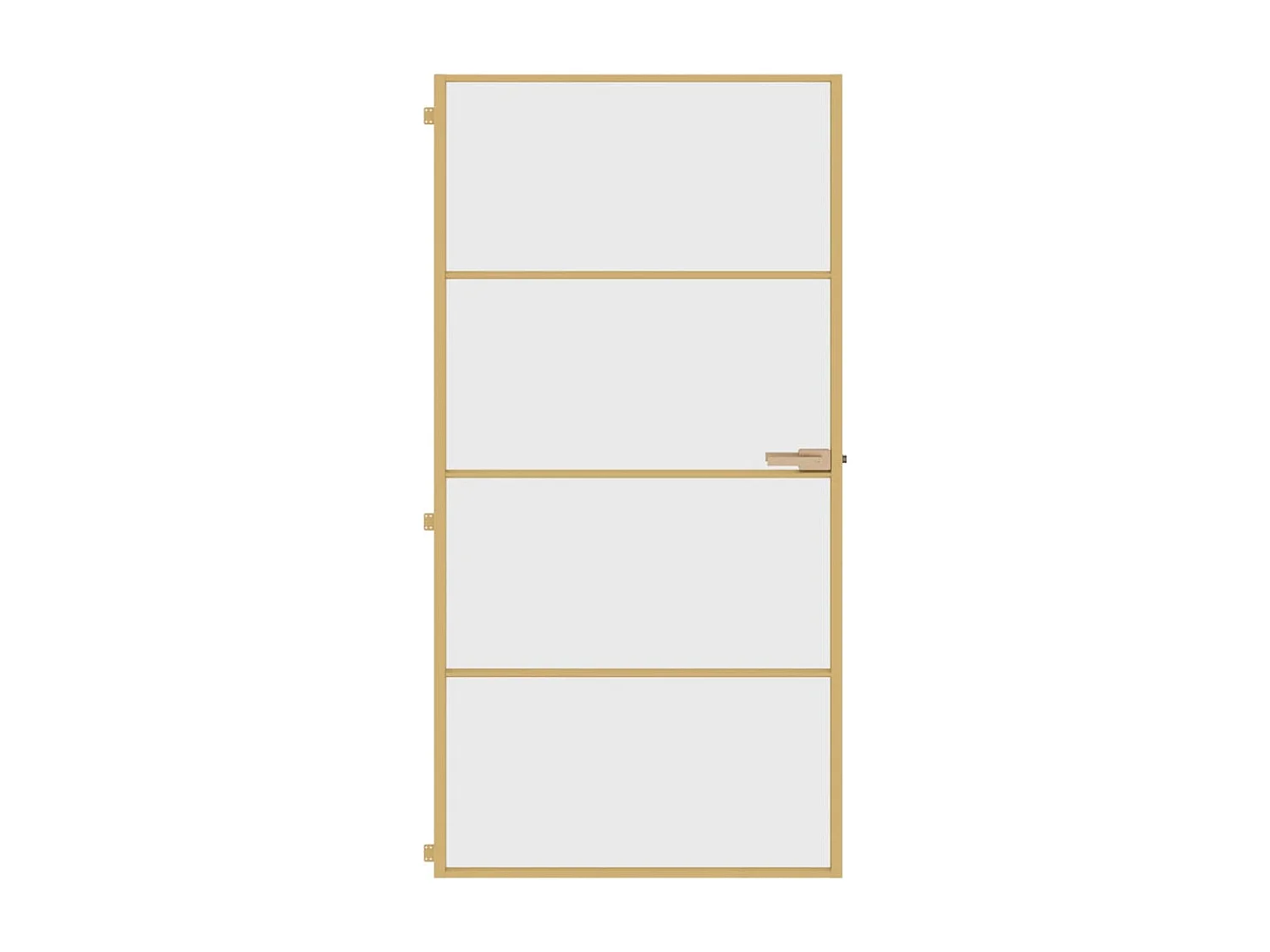 Porta da interno sottile oro in vetro temperato alluminio